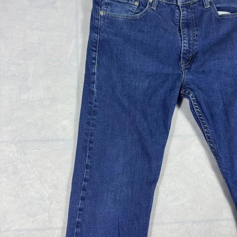 Levi's Men's‎ Straight Jeans Blue Denim Zip Fly Mid Rise 5-Pocket Design W34 L32